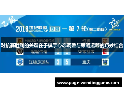 对抗赛胜利的关键在于棋手心态调整与策略运筹的巧妙结合
